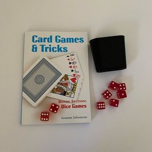 Card Games and Tricks and Dice Games Book by Graeme Johnstone Dice and Dice Cup